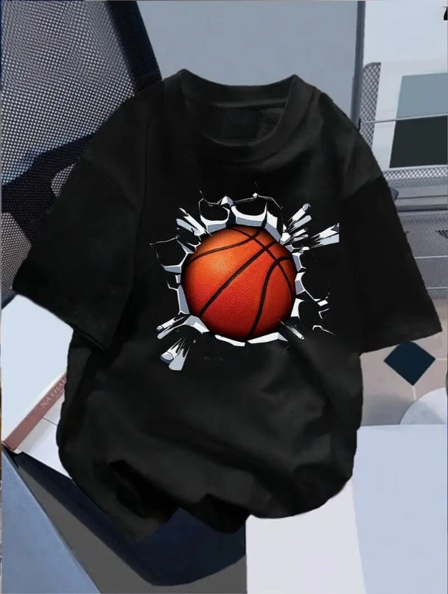 Men's Street 3D Printed Loose T-shirt Football Style Hip Hop CJ US