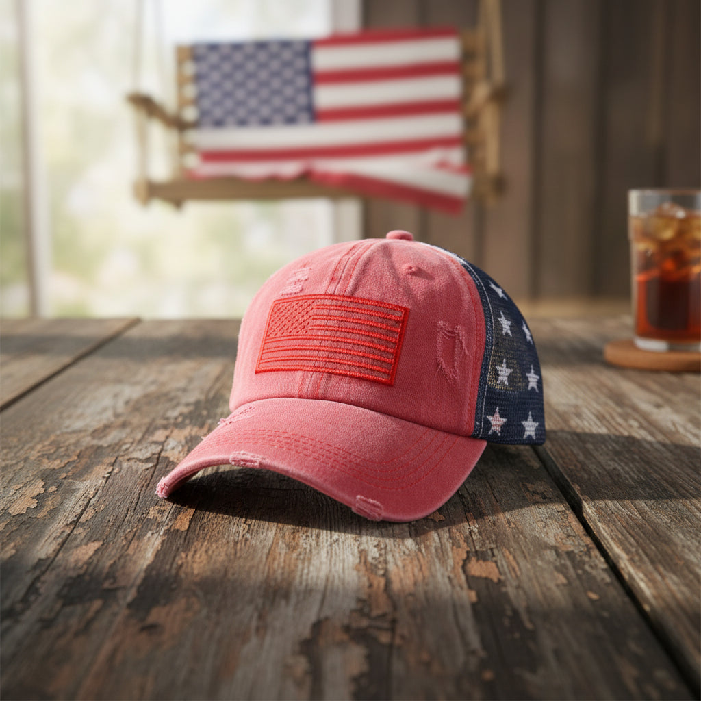 Women's Ripped Embroidered Baseball Cap 