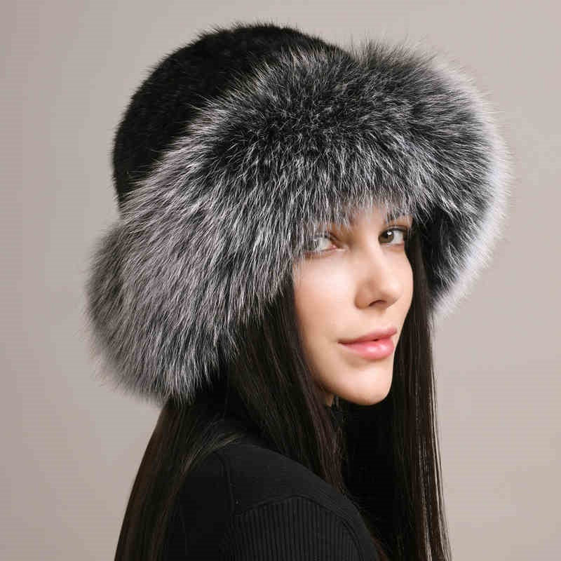 Mink Hair Hat Lady Braided Fur Winter Winter 