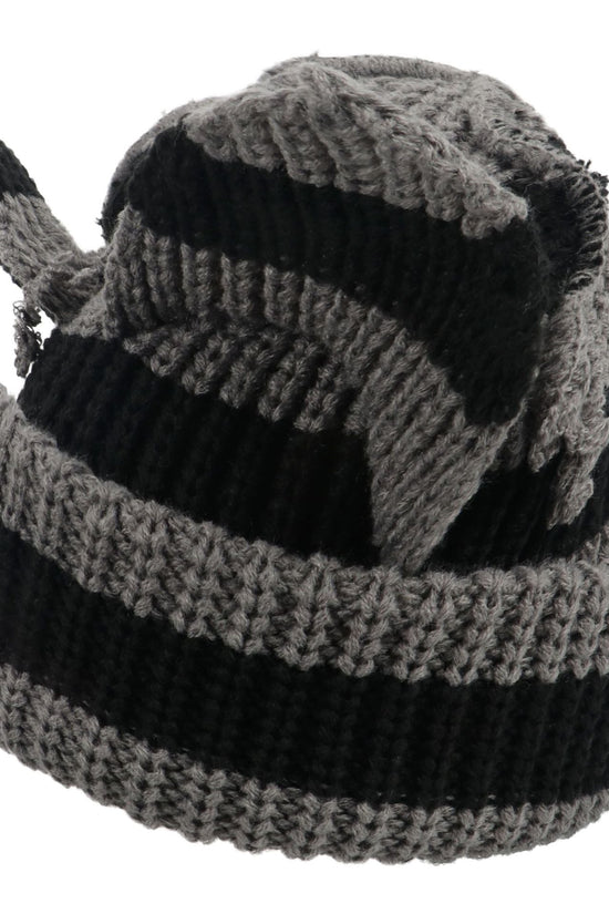 Women’s Thickened Acrylic Knitted Hat with Devil Ears | Cozy Beanie 