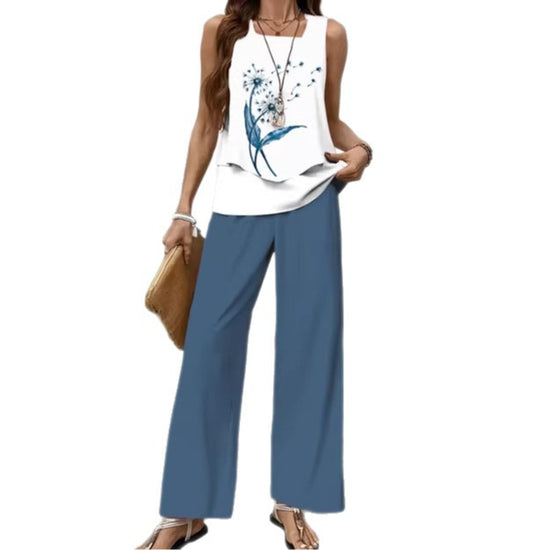 Women's Two-Piece Vest And Pants Set 