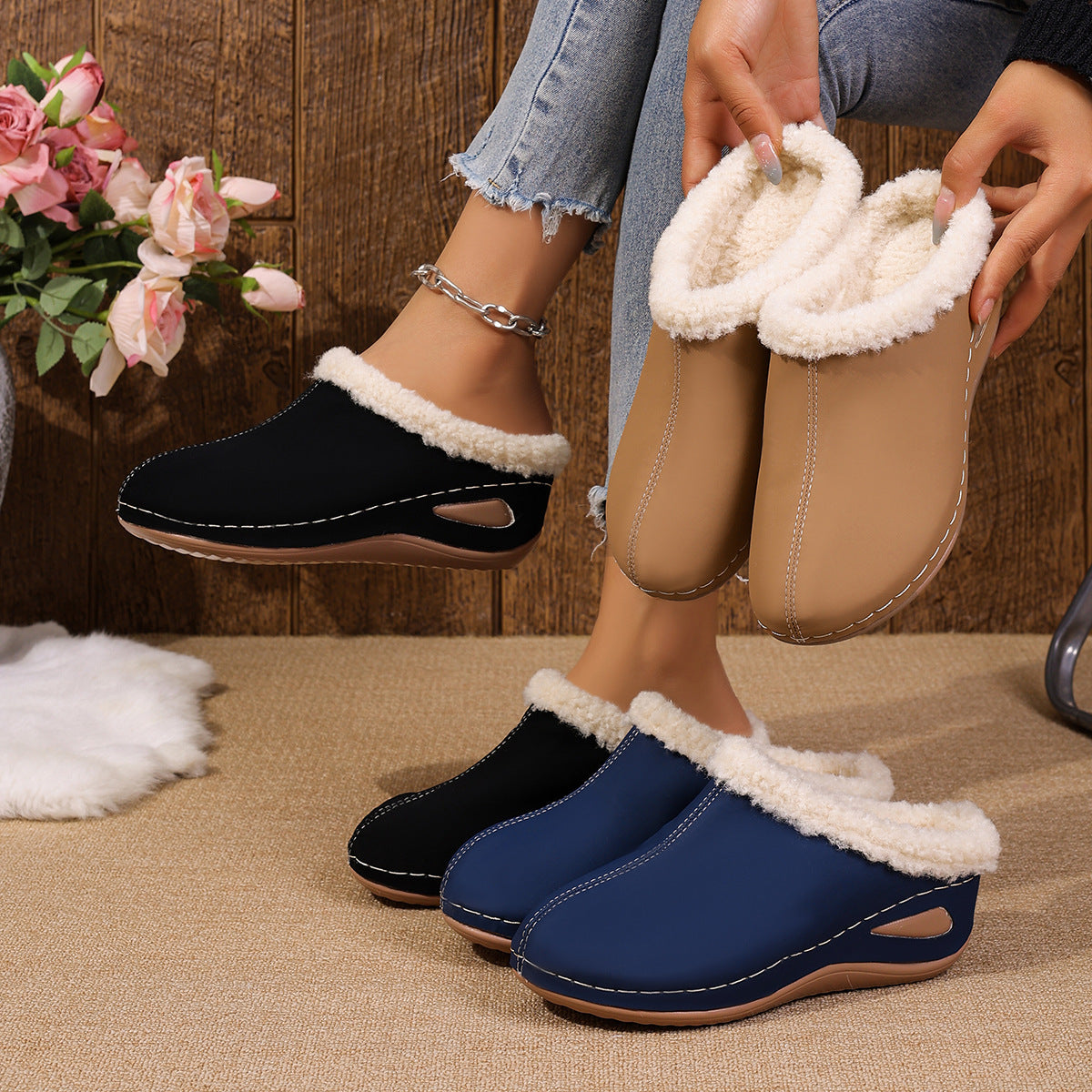 Womens Fashionable Wedge Sandals With Thick Soles 