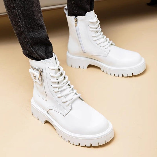 Martin Boots Men's Leather High-top Leather Shoes 