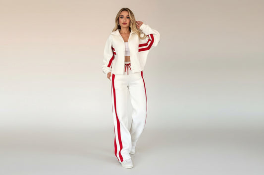 Women’s Y2K Striped Zip-Top Jacket – Retro Track Sports Suit CJ US