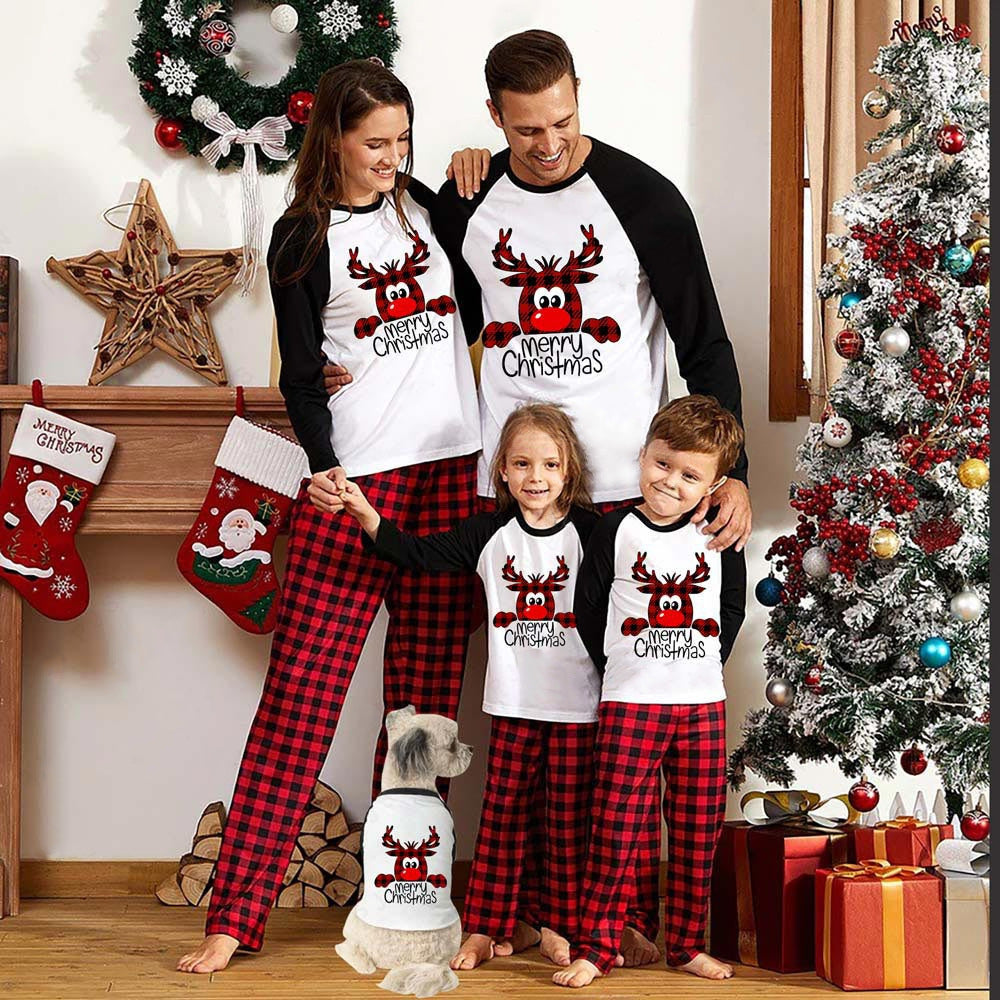 Family Christmas Pajamas Matching Sets Christmas Sleepwear Parent-Child Pjs Outfit For Christmas Holiday Xmas Party CJ