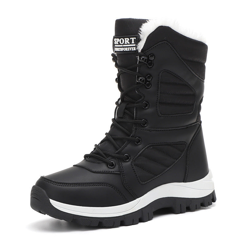 Thickened Long Wool Plus Velvet Warm Snow Boots CJ
