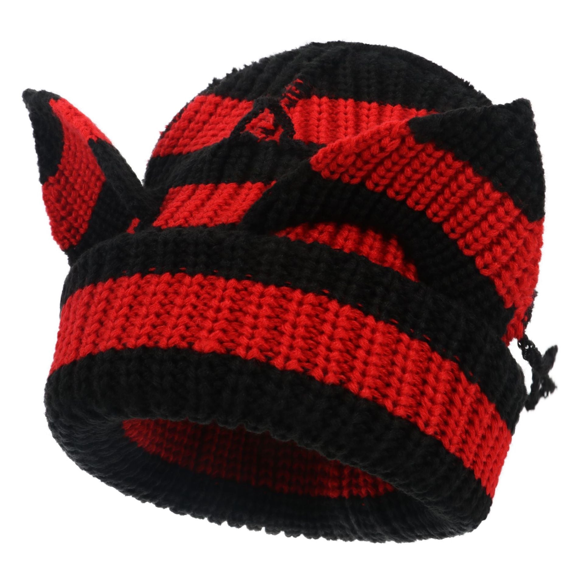 Women’s Thickened Acrylic Knitted Hat with Devil Ears | Cozy Beanie 