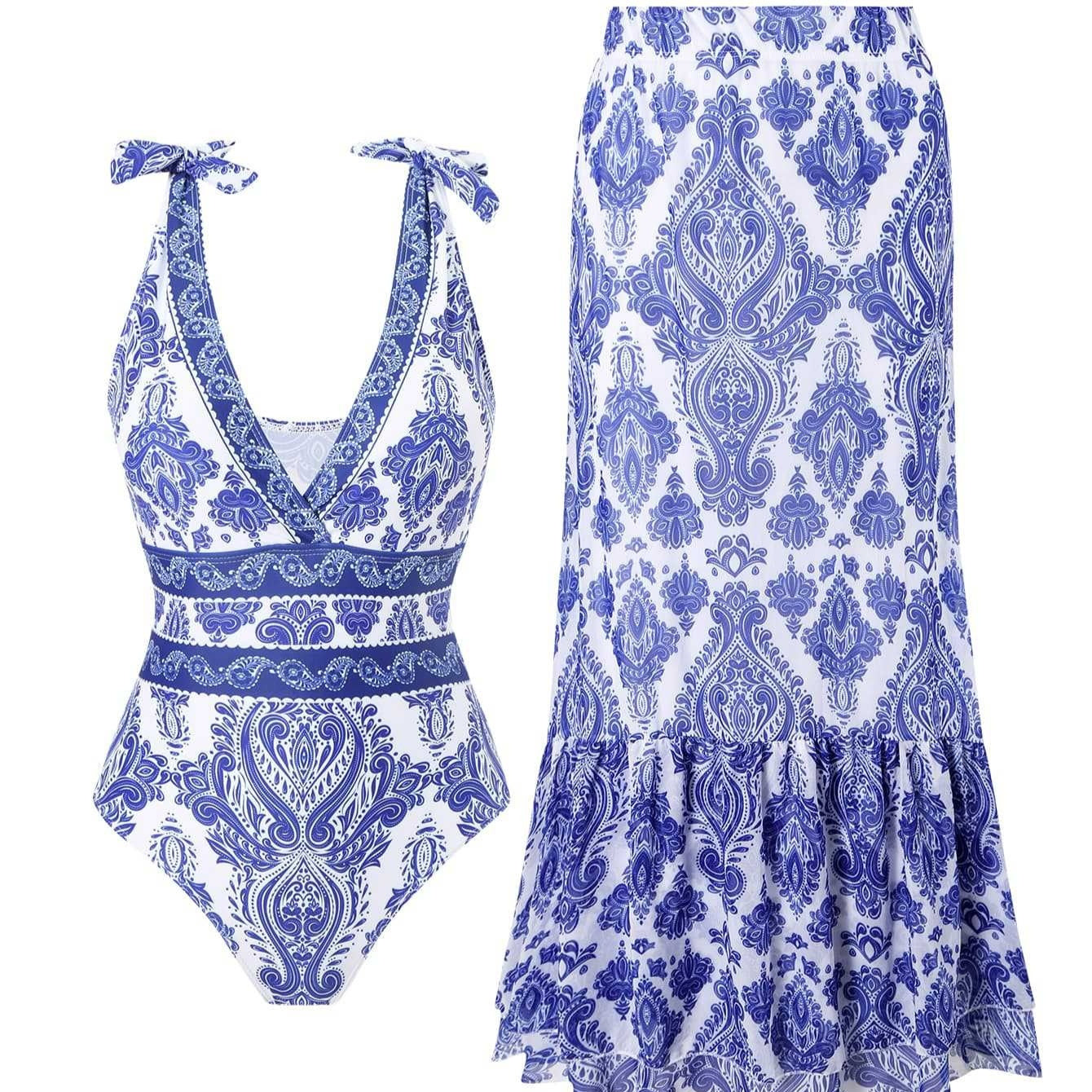 Ethnic Style One-piece Swimsuit For Women Beach Suit CJ