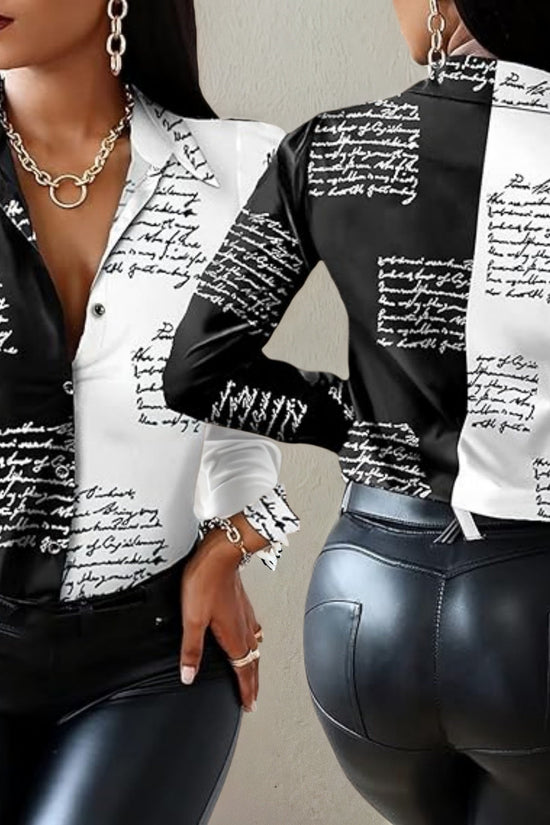 2025 New Women's Shirt Fashion Casual Colorful Long Sleeve Shirt Flower Printed Top Loose Neck Sexy T-shirt Fashion CJ US
