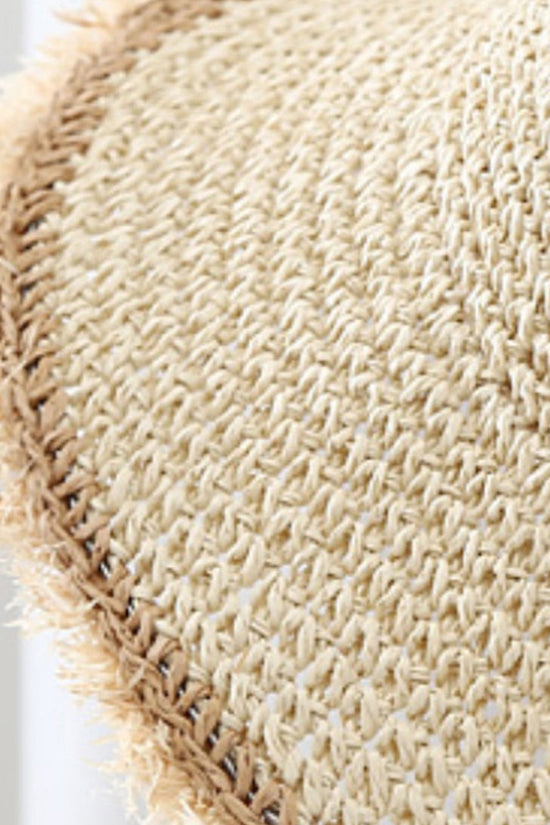 The Korean Version Of The Wide-brimmed, Fringed, Woven Straw Hat, Sun Hat, Round-top Fisherman's Hat, Beach Vacation Hat, And Sandcastle Hat Is Suitable For Vacations. 