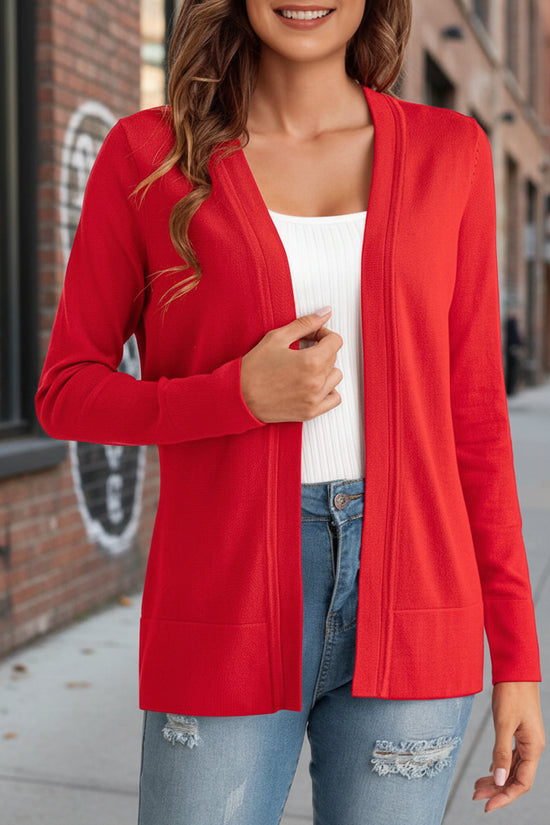 Womens Simple All-Match Knitted Cardigan Coat 