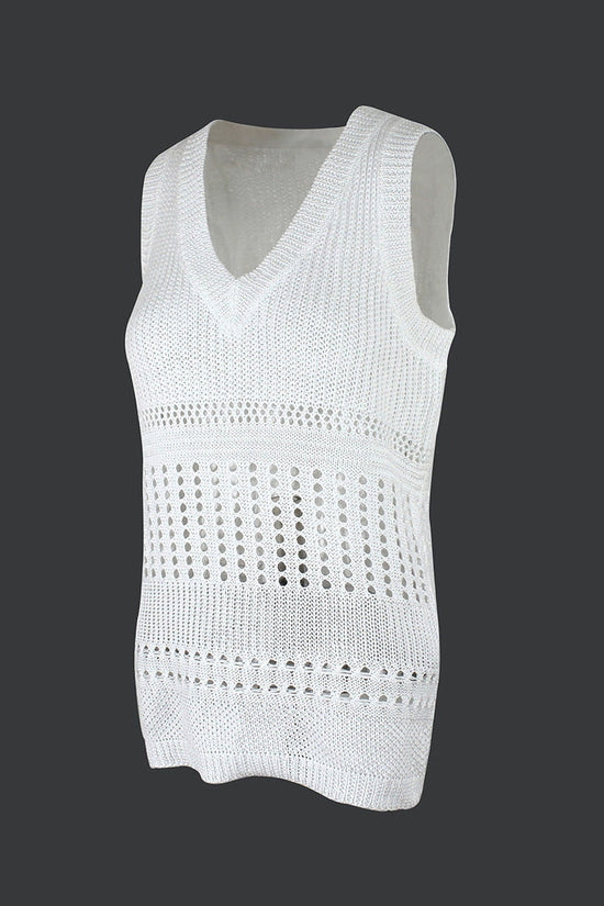 Womens Solid-Color Thin Pullover Vest 