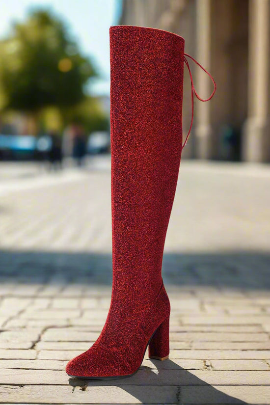 Plus-Size Over The Knee Long Boots for Women – Chunky Heel Nightclub Platform CJ