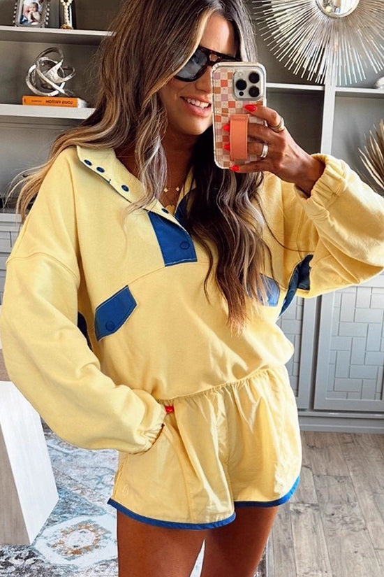 Fashionable Versatile Multi-color Womens Long-sleeve Two-piece Set 