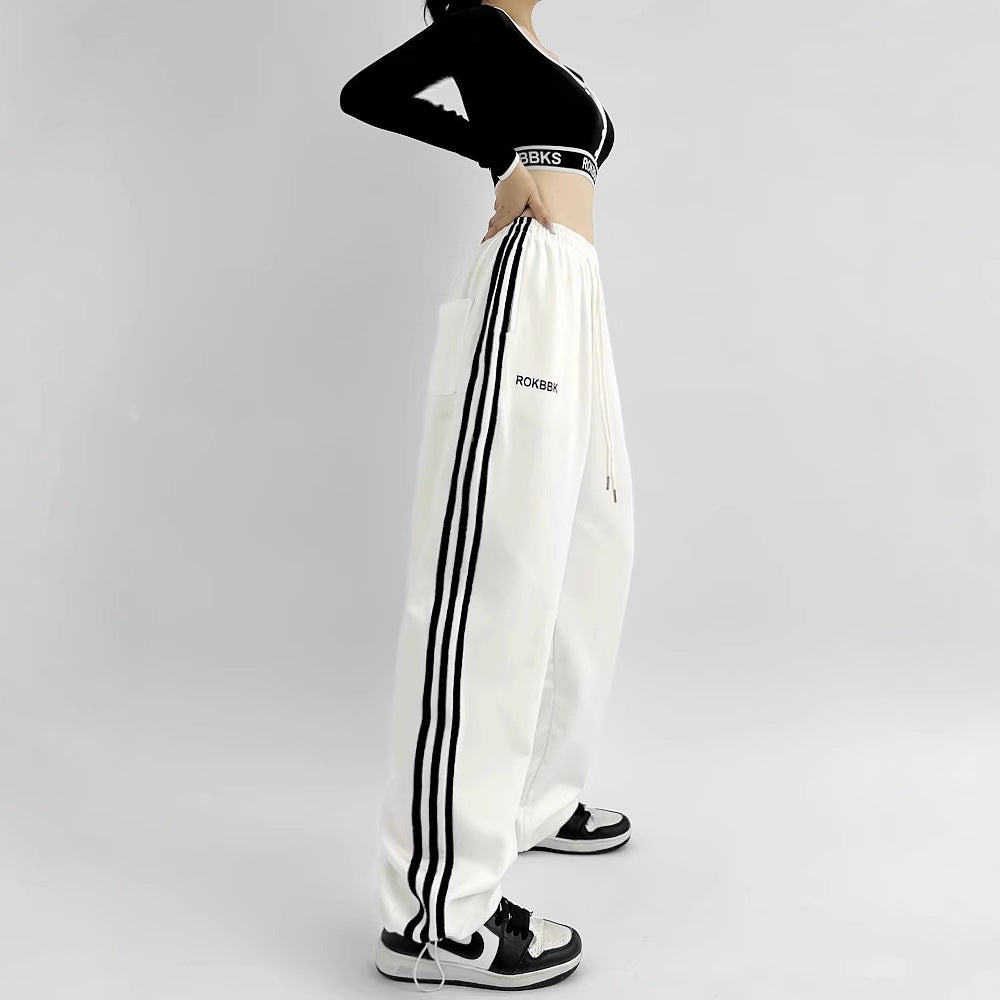 American-style Athletic Wide-leg Sweatpants For Women 