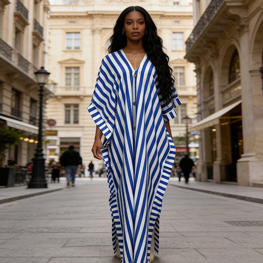 Casual Loose-fitting Dress African Style Plus Size Fashionable Long 