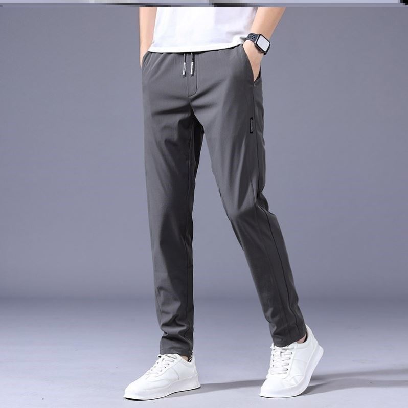 Drawstring Trousers Thin Casual Pants Korean Version Loose Straight Sweatpants Mens Clothing FitiqueFit