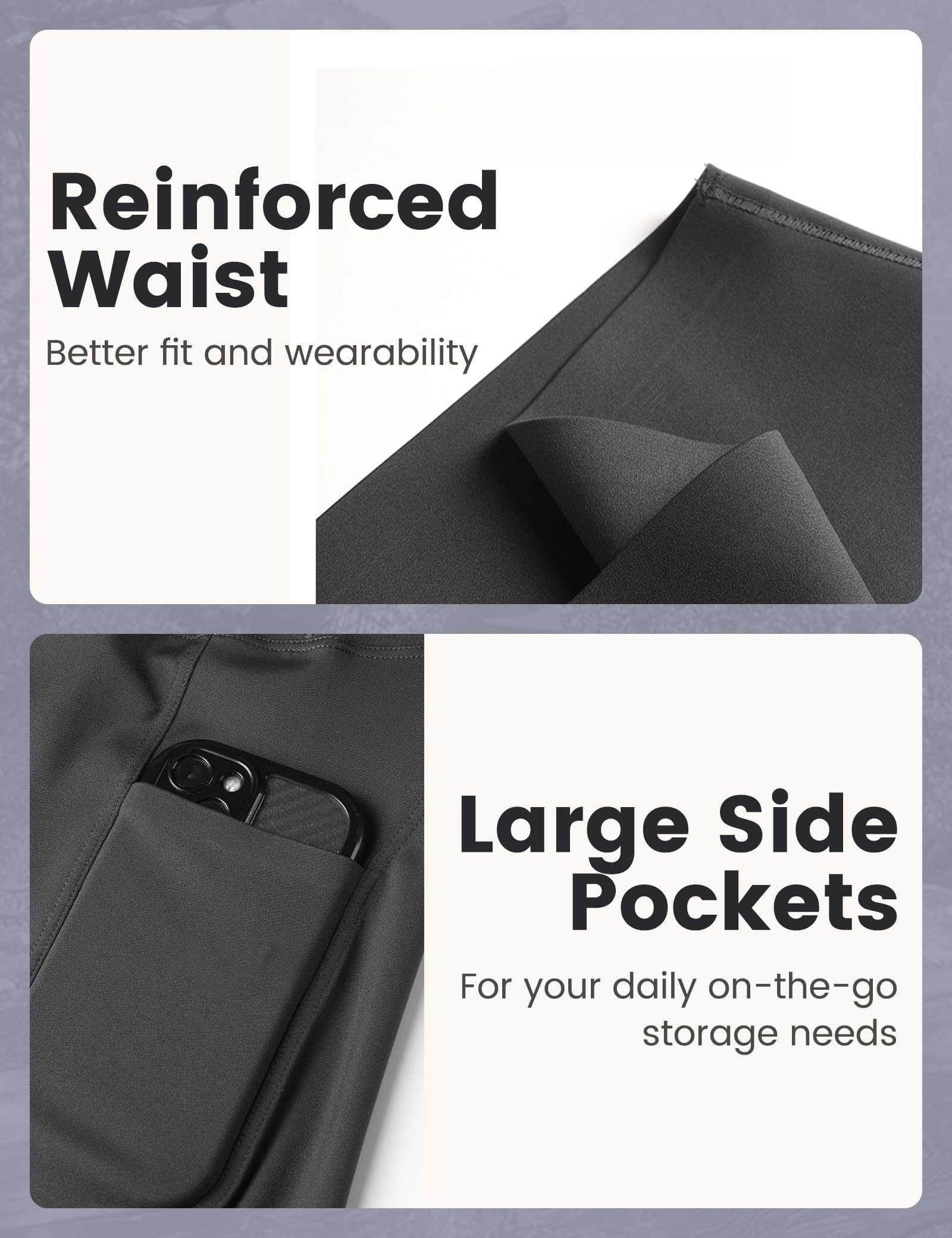 Yoga Pants - Cropped High-waisted Diagonal Pockets To Tuck The Abdomen Solid Color Dark Gray CJ US