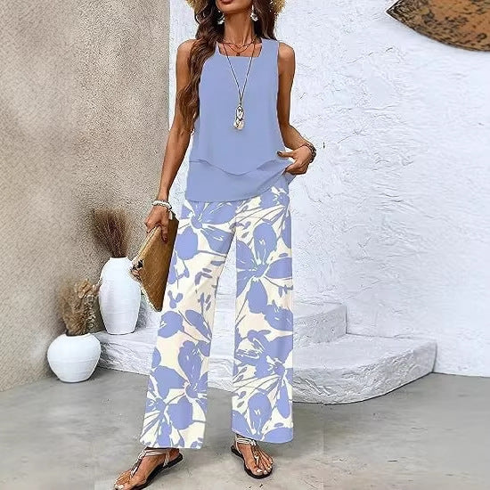 Women's Two-Piece Vest And Pants Set 