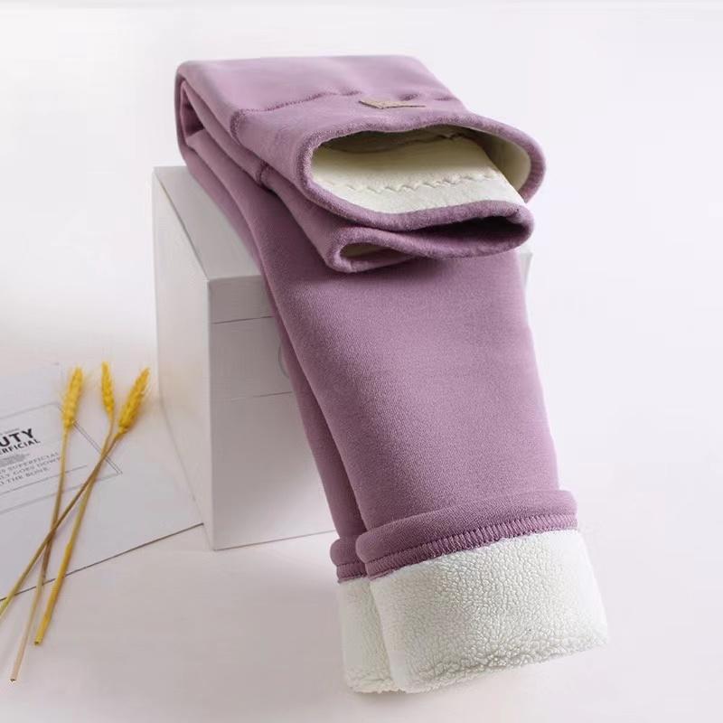 Girls' Wool Lined Thickened Leggings 