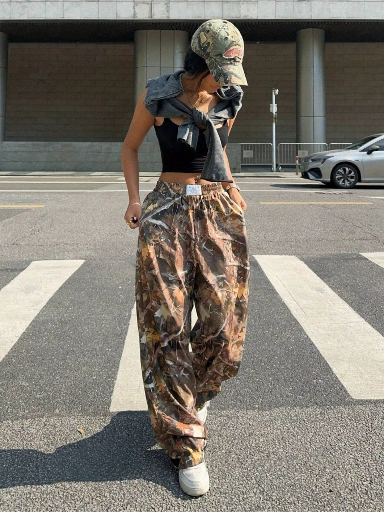 Slimming Casual Pants Hip Hop Retro Street Multi-pocket Camouflage Cargo Pants For Women Y2k Hip-hop Cargo Grunge Baggy Trousers FitiqueFit