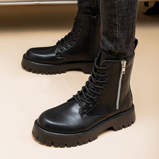 Martin Boots Men's Leather High-top Leather Shoes 