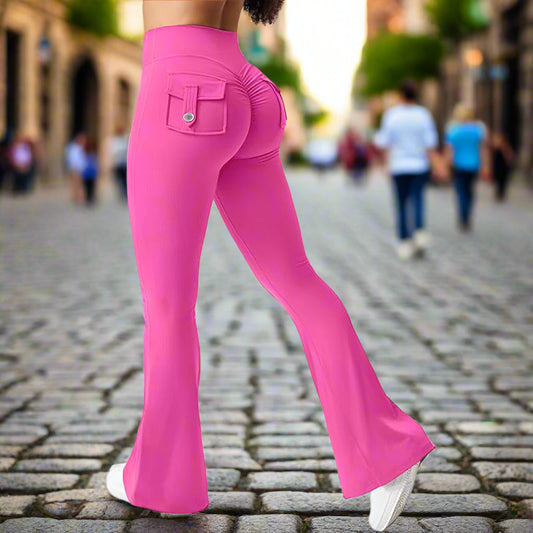 Cargo Pocket Elastic High Waist Workout Women's Summer Workout Sports Yoga Running Hip Raise FitiqueFit