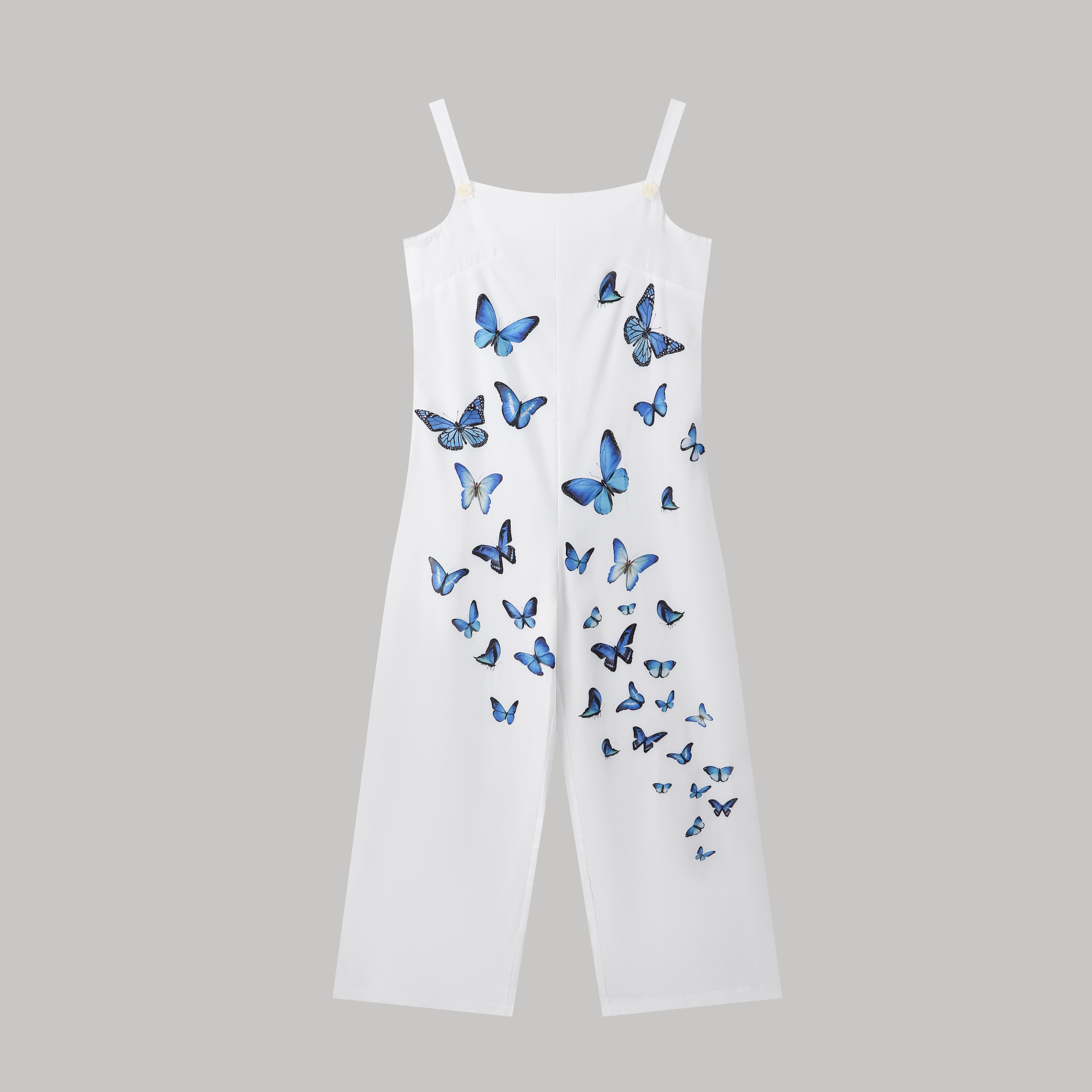 Ladies' Butterfly Printed Button Detail Casual Style Overalls CJ US