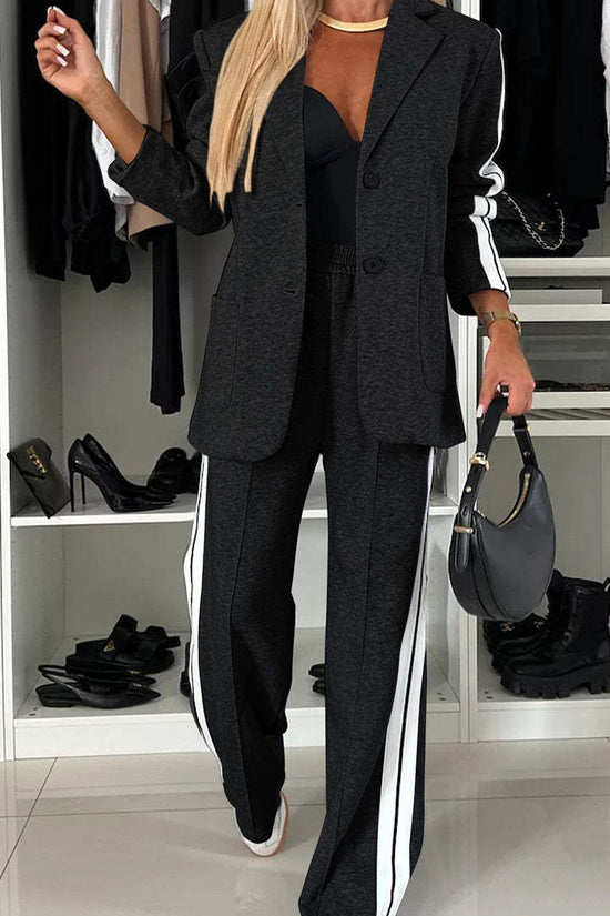 Women’s Elegant Solid Color Suit Set 