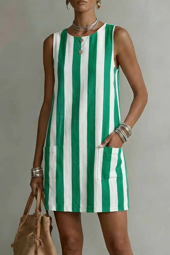 Stylish Casual Striped Slimming Womens Dress 