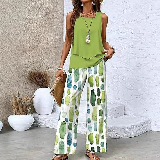 Women's Two-Piece Vest And Pants Set 