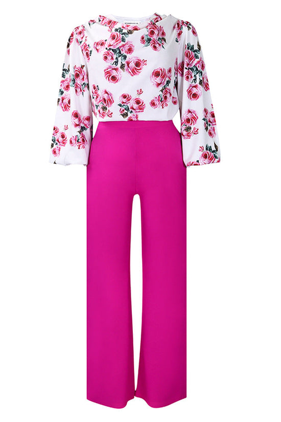 Women's Fashionable Printed Lace-Up Casual Set 