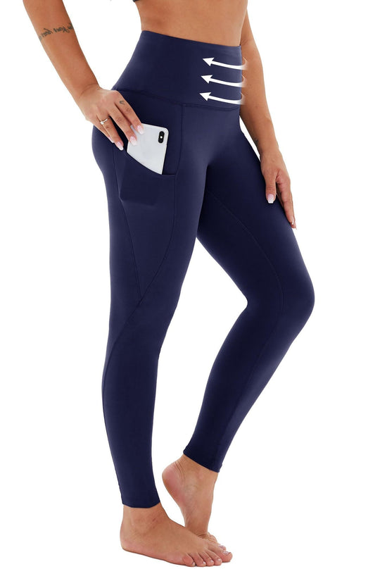 Cropped High-Waisted Yoga Pants with Diagonal Pockets CJ US
