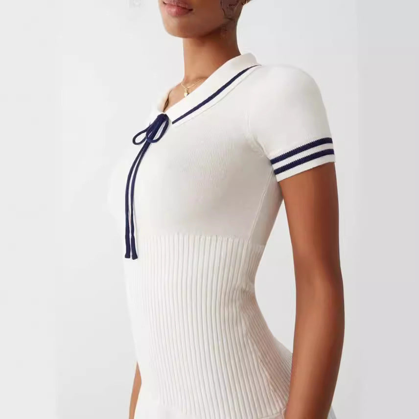 Women’s Striped Knit Midi Dress CJ