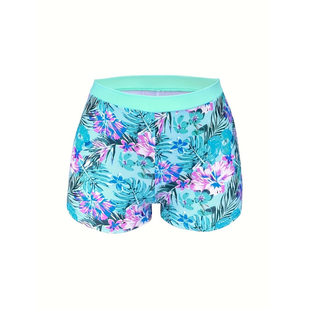 Local WarehouseFashionable Printed Slimming High Waisted Bikini Three Set Beach Vacation Sunscreen Swimsuit CJ US