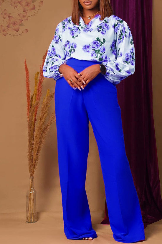 Women's Fashionable Printed Lace-Up Casual Set 