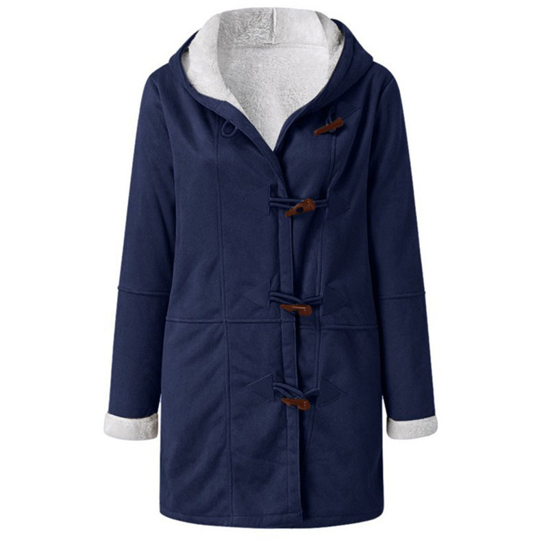 Winter Jackets For Women Sherpa Lined Jacket Women Duffle Toggle Coat Hooded Fleece Jacket CJ US