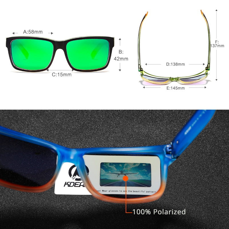 Revamp Of Sport Men Sunglasses Polarized KDEAM Shockingly Colors Sun Glasses Outdoor Driving Photochromic Sunglass With Box eprolo