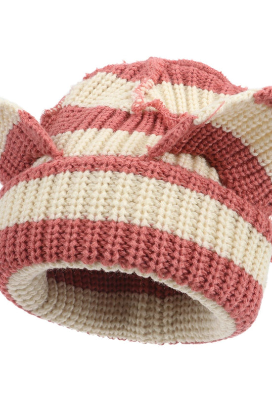 Women’s Thickened Acrylic Knitted Hat with Devil Ears | Cozy Beanie 