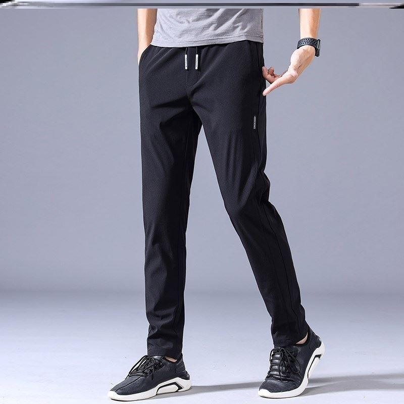 Drawstring Trousers Thin Casual Pants Korean Version Loose Straight Sweatpants Mens Clothing FitiqueFit