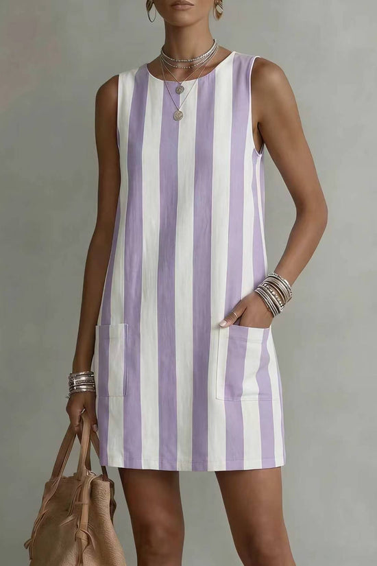 Stylish Casual Striped Slimming Womens Dress 