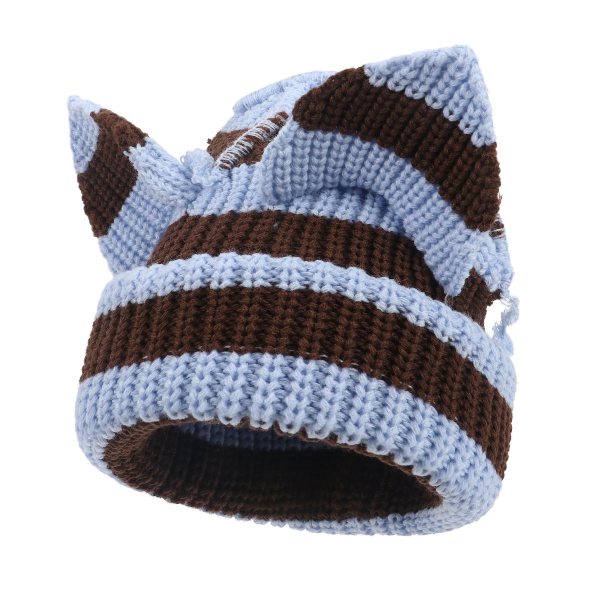 Women’s Thickened Acrylic Knitted Hat with Devil Ears | Cozy Beanie 