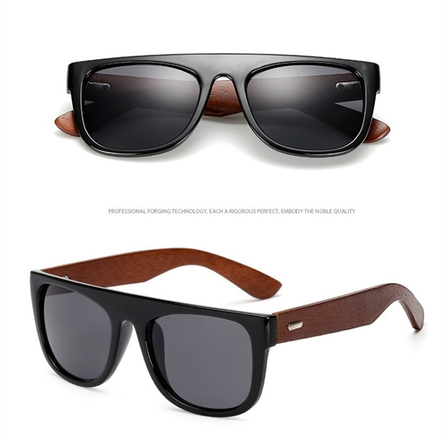 Bamboo Wooden Arms Sunglasses Men Women Black Sunglass Male UV400 Sun Glasses Driver Goggles Wooden Eyewear Shades eprolo