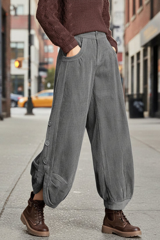 AutumnWinter Corduroy Wide-Leg Pants For Women 