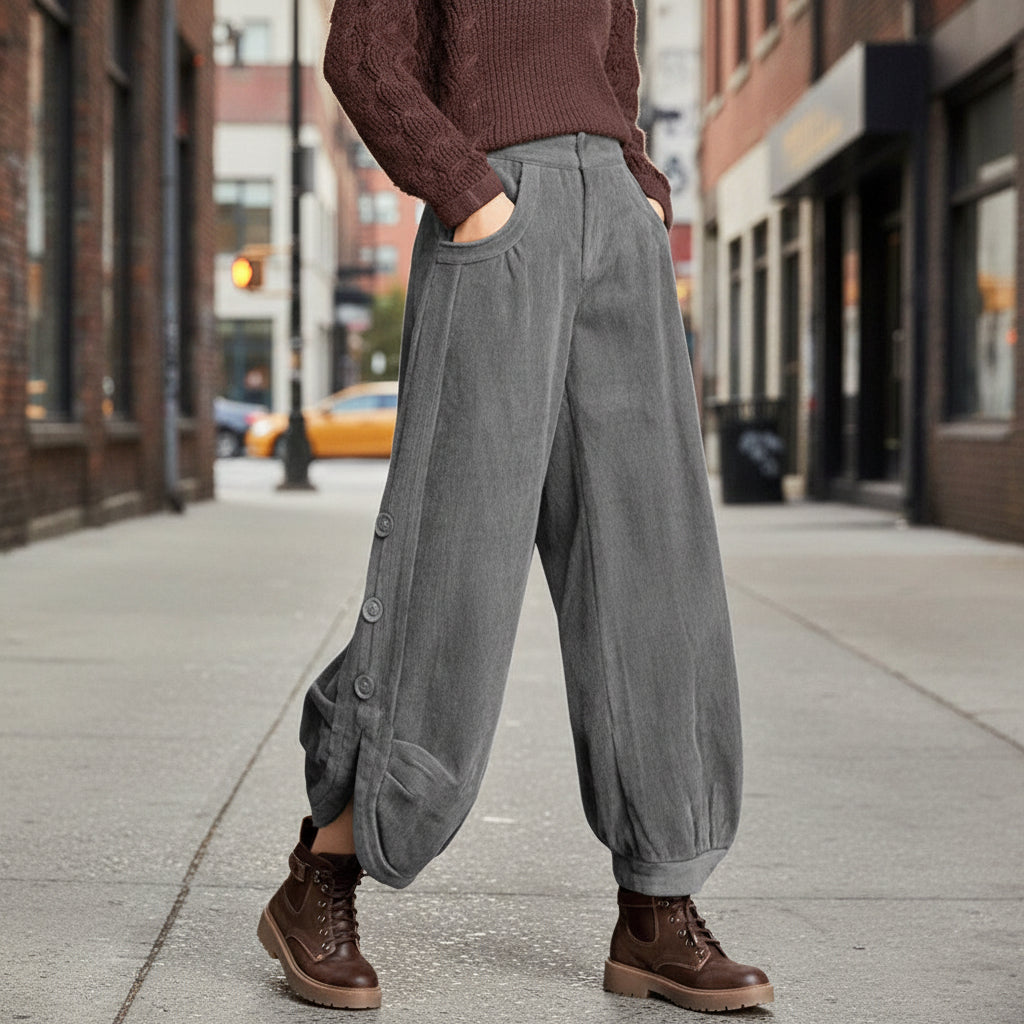 AutumnWinter Corduroy Wide-Leg Pants For Women 