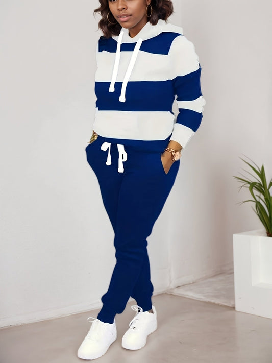 2025 Women's Two-piece Casual Sportswear Set, Long Sleeved Sweatshirt And Sports Pants, Sportswear, Sports Casual Wear CJ US