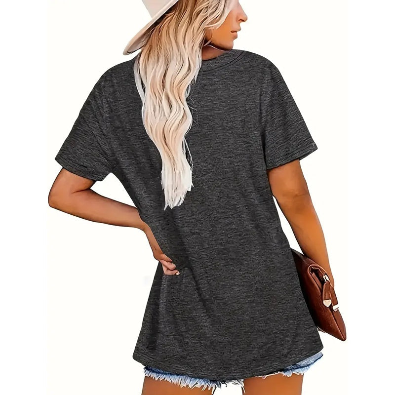 Women Retro Desert Highway T-Shirt Funny Nature Graphic Tee Casual Short Sleeve Tee Tops CJ US