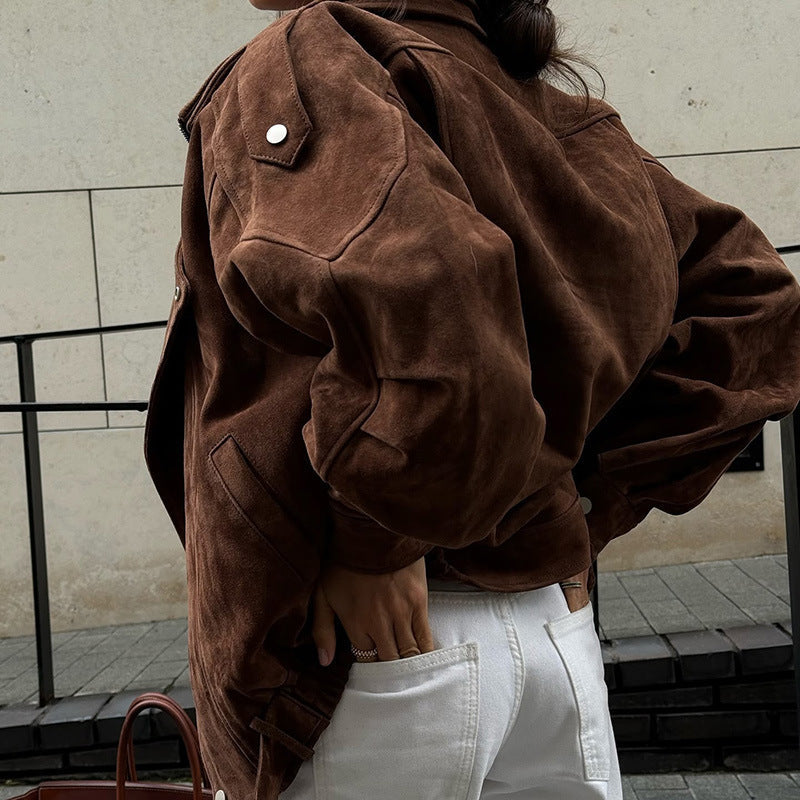 Women's Casual Zip Up Jacket, Fall Long Sleeve Outerwear Coat With Pockets CJ US