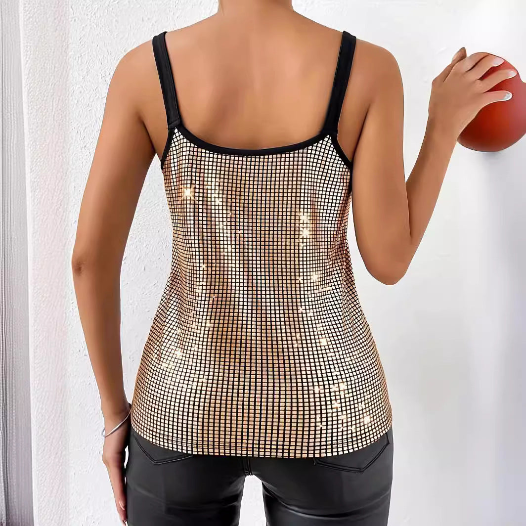 ✨ Women's Summer Sequined Suspender Chain Vest Top FitiqueFit