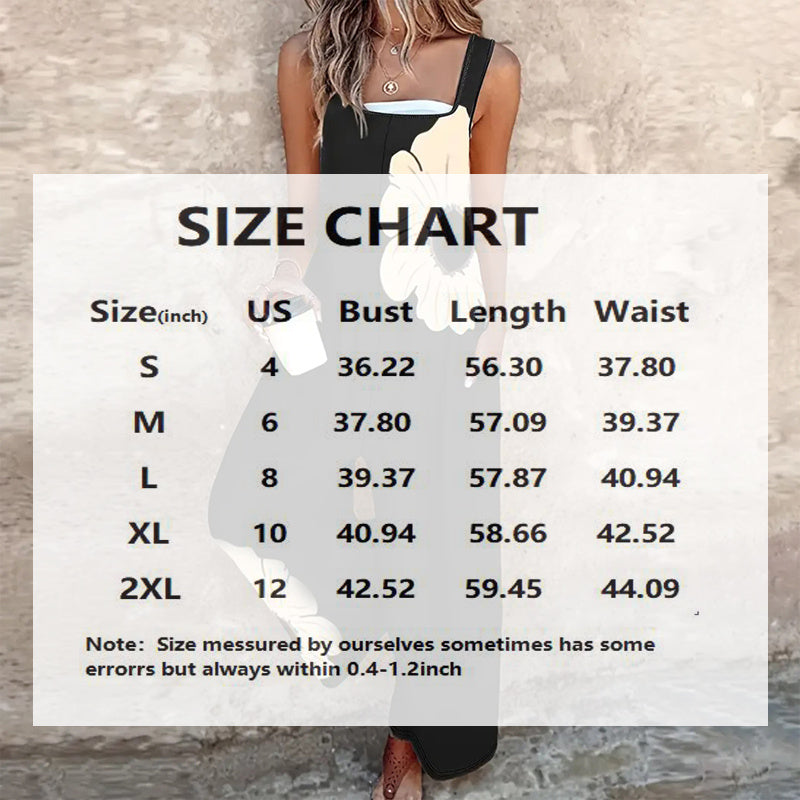 Women's Square Neck Sleeveless Jumpsuit - Floral Print Romper For Spring & Summer Casual Wear Diversi™